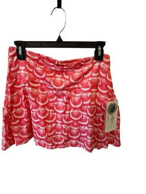 Gottex Coral Pink Printed Mini Skirt size M